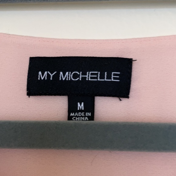 MY MICHELLE lightweight pink and white blouse - Picture 4 of 4